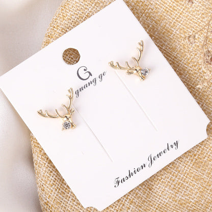 Women's Korean Imitation Sier Glaze Flowers Graceful Earrings