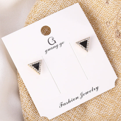 Women's Korean Imitation Sier Glaze Flowers Graceful Earrings