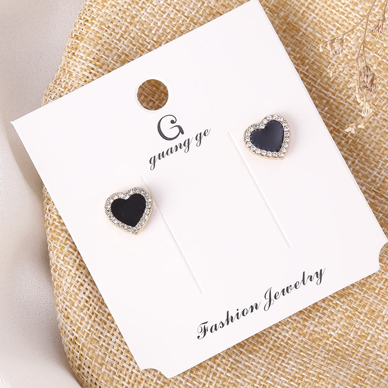 Women's Korean Imitation Sier Glaze Flowers Graceful Earrings