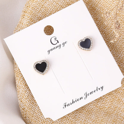 Women's Korean Imitation Sier Glaze Flowers Graceful Earrings