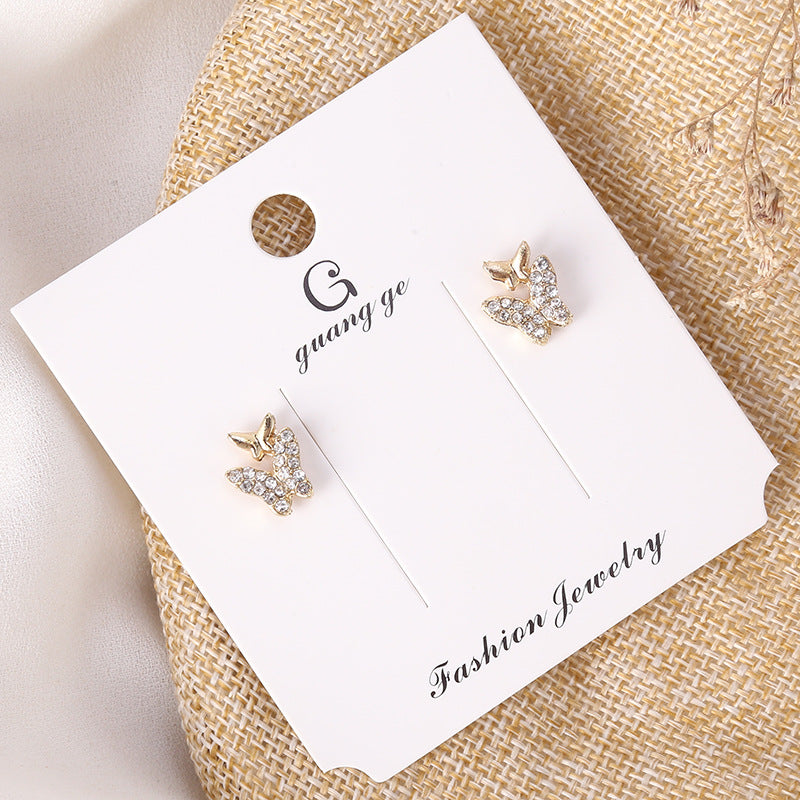 Women's Korean Imitation Sier Glaze Flowers Graceful Earrings