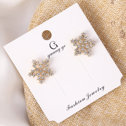 Women's Korean Imitation Sier Glaze Flowers Graceful Earrings