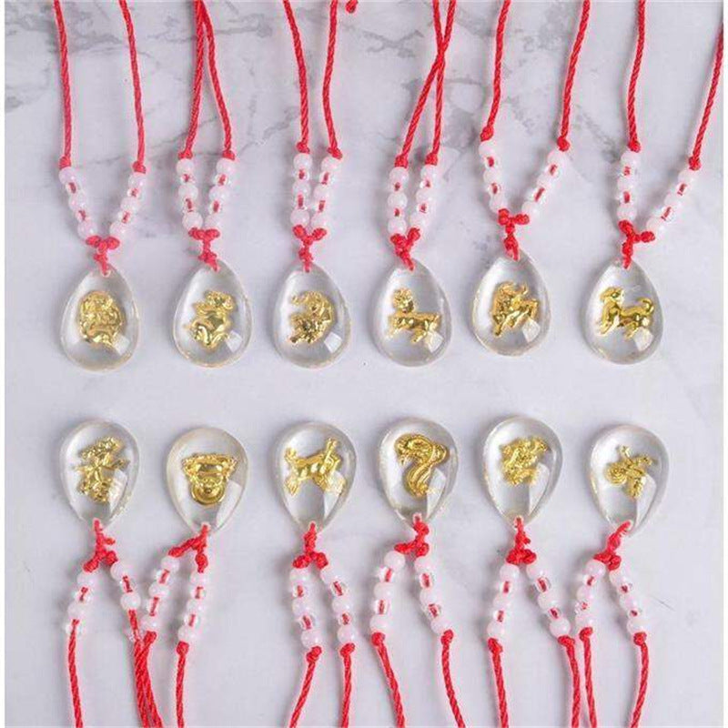 Women's & Men's & Chinese Zodiac Pendants And Life Red Necklaces