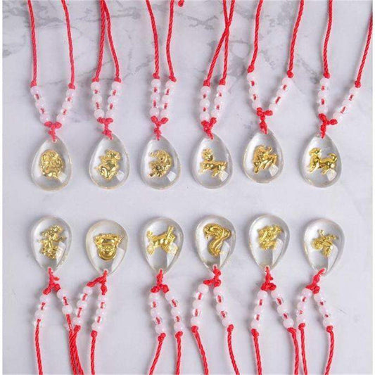 Women's & Men's & Chinese Zodiac Pendants And Life Red Necklaces