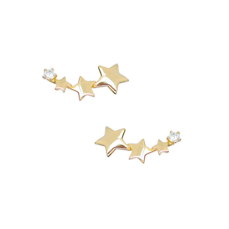 Gold Plated Meteor Gradient Shape Fashion Earrings