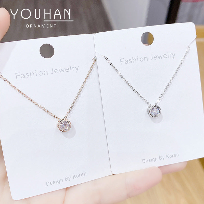 Women's Micro Rhinestone Zircon Korean Style Clavicle Necklaces