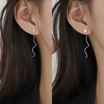 Long French Style Temperament Special Interest Earrings