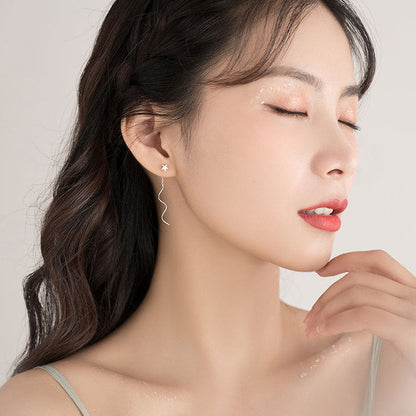 Long French Style Temperament Special Interest Earrings