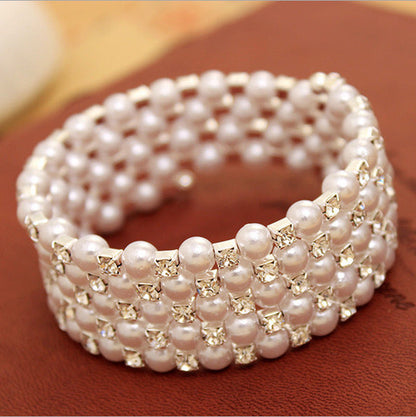 Ornament Fashion Pearl Winding Spiral Jewelry Bracelets