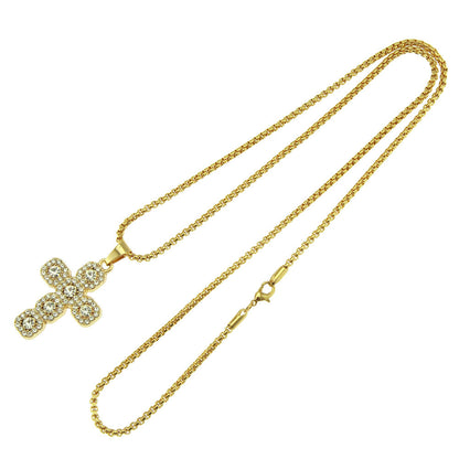 Women's & Men's & Diamond Cross Pendant And Domineering Cool Necklaces