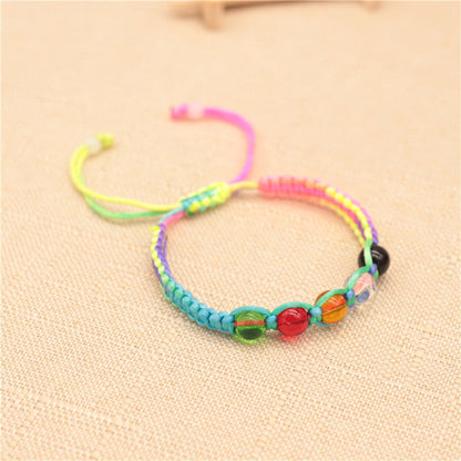 Thread Five-line Beads Red Rope Crystal Bracelets