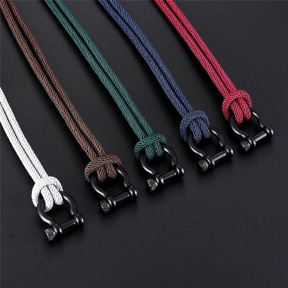 Men's Milan Rope Style Black Stainless Steel Bracelets