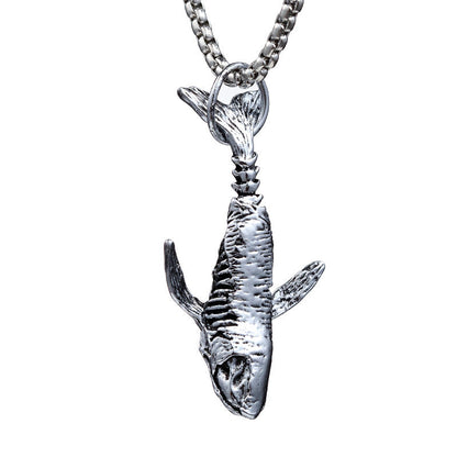 Men's Hip Hop Titanium Steel Spaceman Chrysanthemum Angel Boy Necklaces