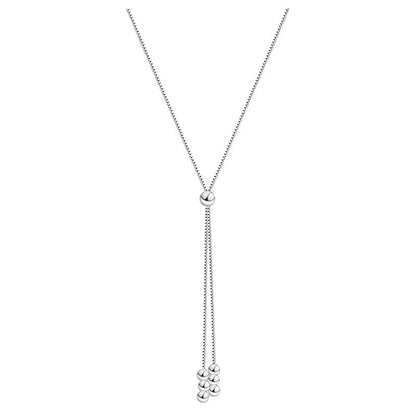 Pull Telescopic Snake Bone Round Beads Adjustable Simple Necklaces