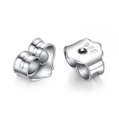 Women's Korean Style Small Sier Simple Temperament Earrings