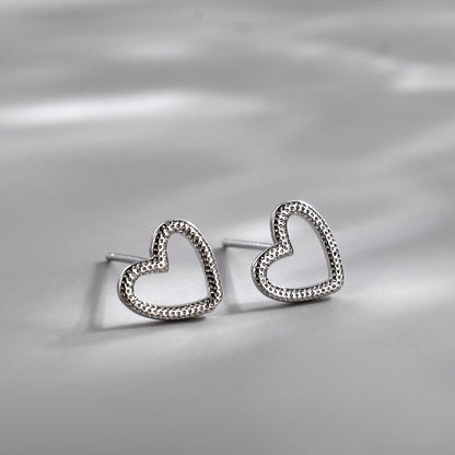 Women's Korean Style Small Sier Simple Temperament Earrings