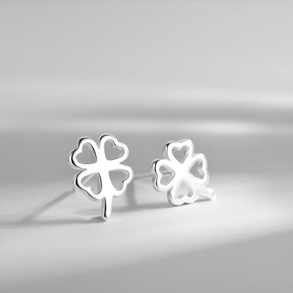 Women's Korean Style Small Sier Simple Temperament Earrings