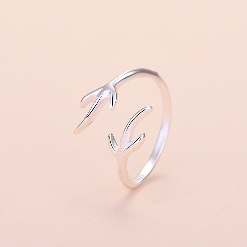Plated Flame Female Personality Simple Opening Rings