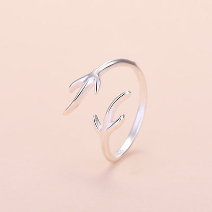 Plated Flame Female Personality Simple Opening Rings