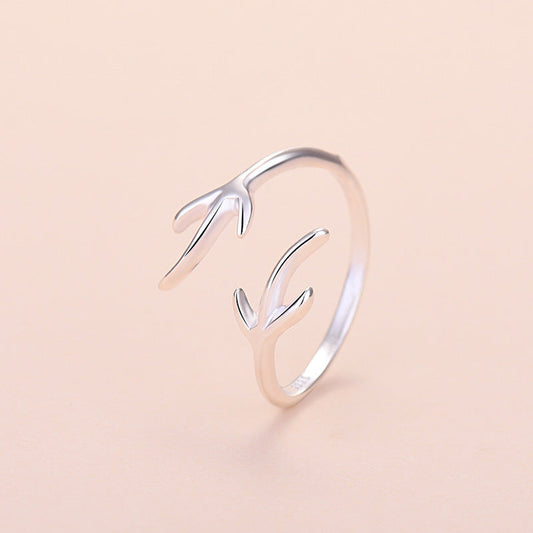 Plated Flame Female Personality Simple Opening Rings