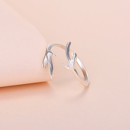 Plated Flame Female Personality Simple Opening Rings