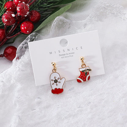 Christmas Small Gift Eardrops Socks Female Rings