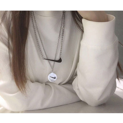 Women's & Men's Hop And Couple Hipster Hook Round Cool Necklaces