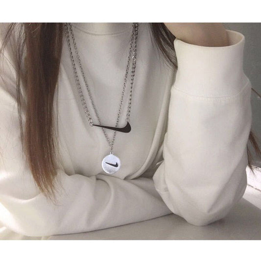 Women's & Men's Hop And Couple Hipster Hook Round Cool Necklaces