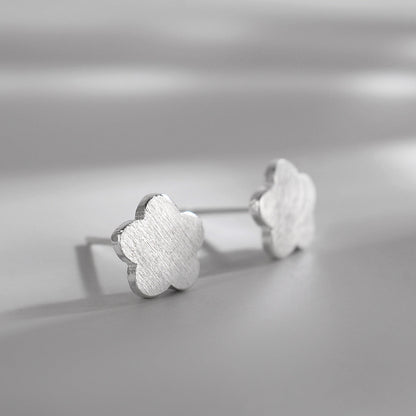 Women's Korean Style Small Sier Simple Temperament Earrings