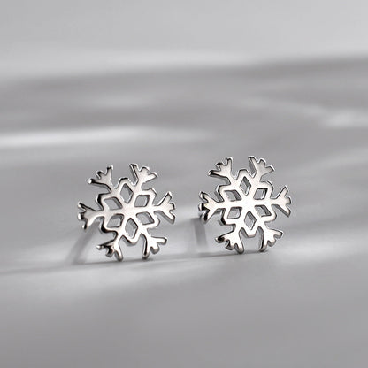 Women's Korean Style Small Sier Simple Temperament Earrings