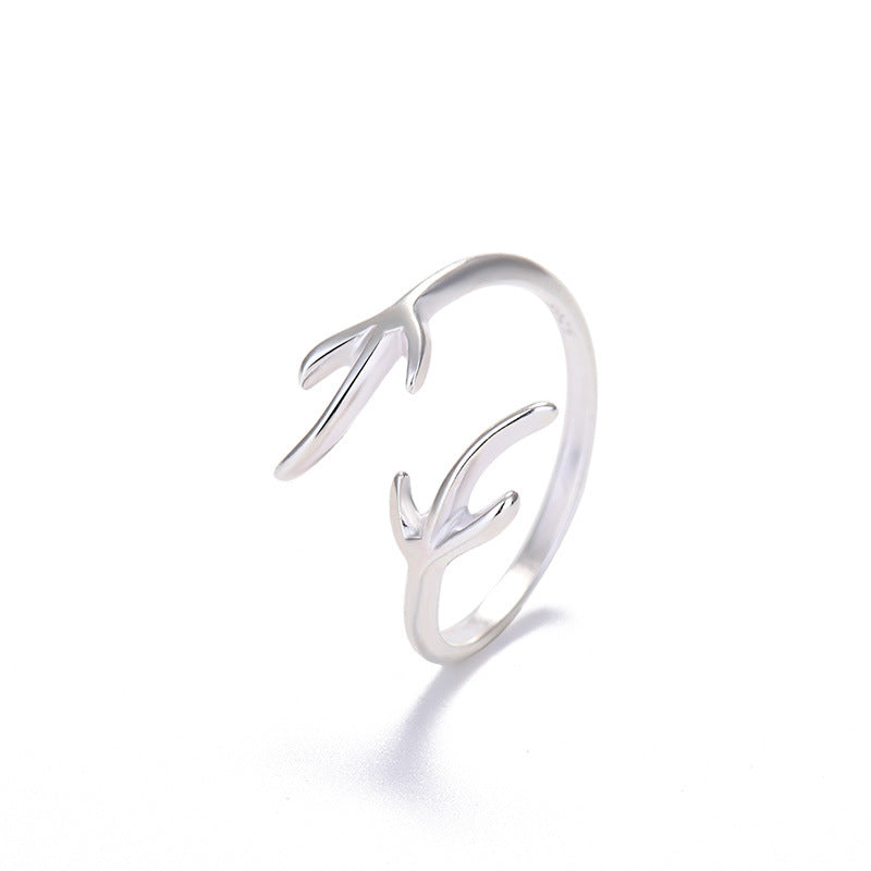Plated Flame Female Personality Simple Opening Rings