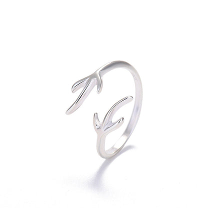 Plated Flame Female Personality Simple Opening Rings
