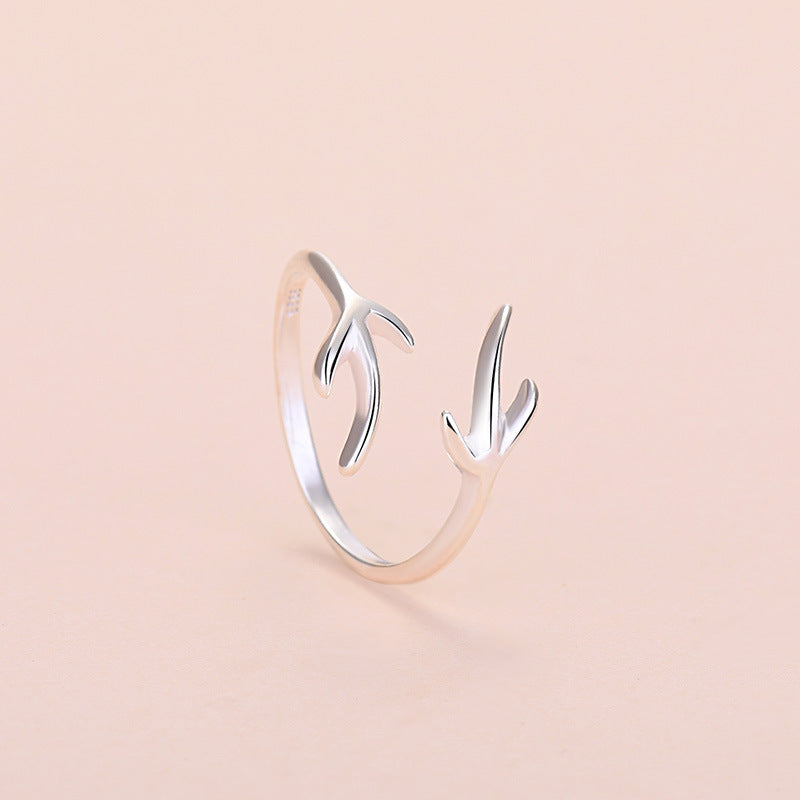 Plated Flame Female Personality Simple Opening Rings