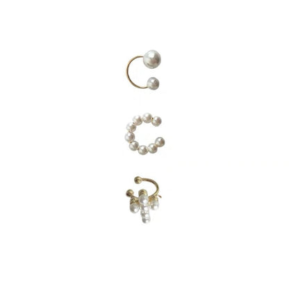High-grade Pearl Ear Clip Without Pierced Female Frosty Style Earrings