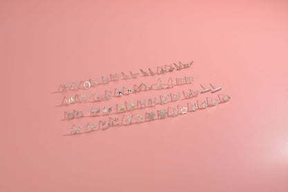 Women's Korean Style Small Sier Simple Temperament Earrings