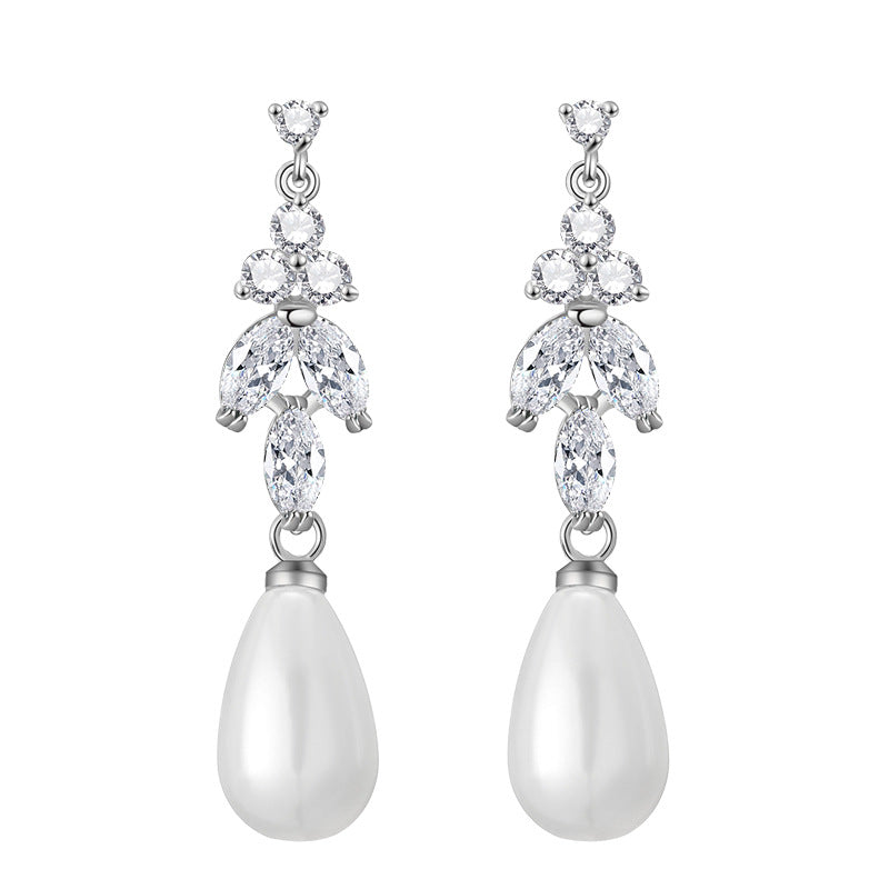 Style Long Pearl Eardrops Female Personality Earrings