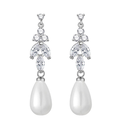 Style Long Pearl Eardrops Female Personality Earrings