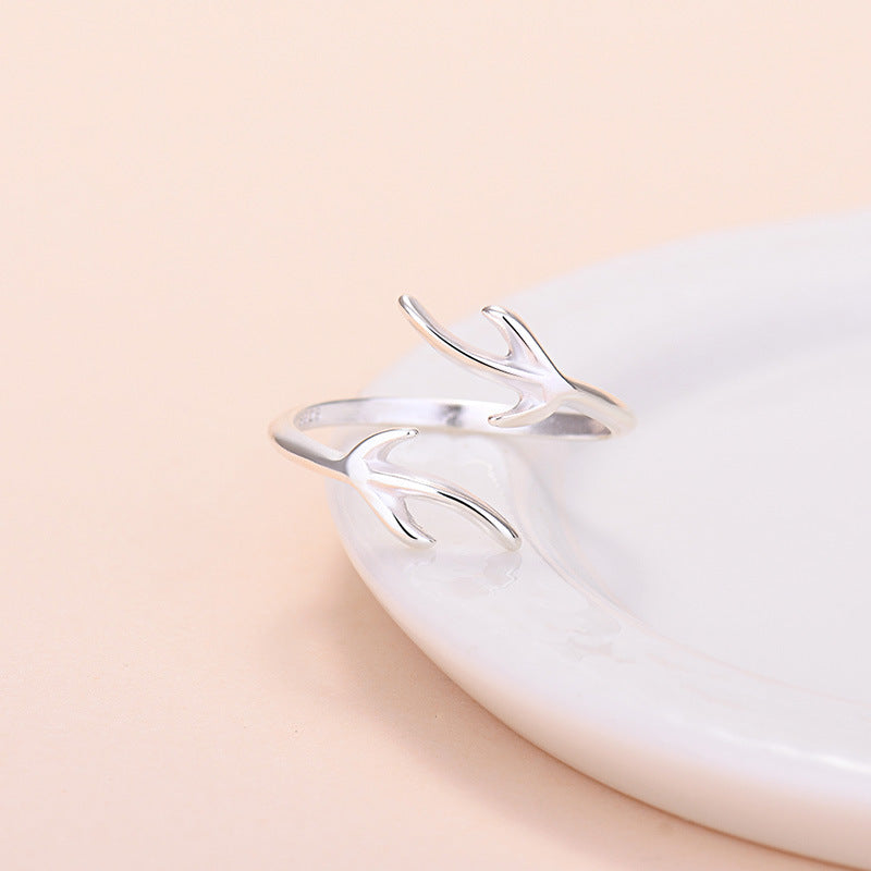 Plated Flame Female Personality Simple Opening Rings