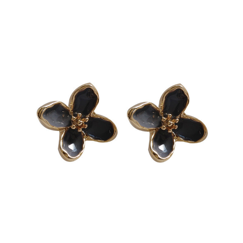 Sier Needle Super Fairy Drop Oil Earrings