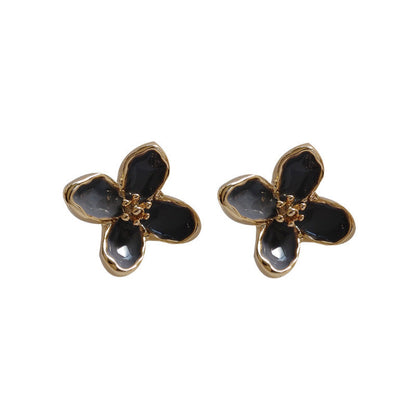 Sier Needle Super Fairy Drop Oil Earrings