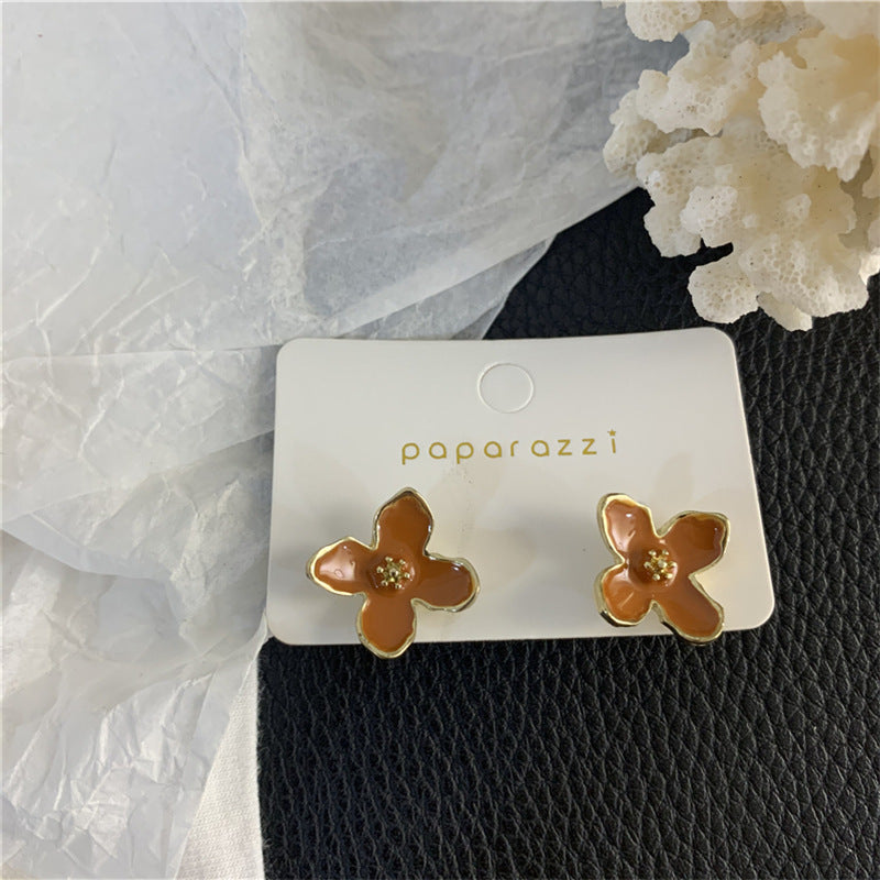 Sier Needle Super Fairy Drop Oil Earrings