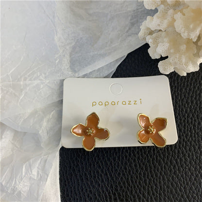 Sier Needle Super Fairy Drop Oil Earrings