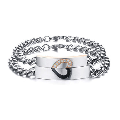 Titanium Steel Puzzle Love Couple Jewelry Bracelets