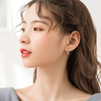 Sterling Sier Water Drop Ear Hanging Rings
