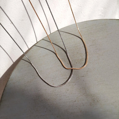 Simple Glossy Snake Chain Trendy Style Necklaces