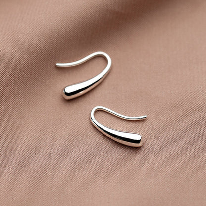 Sterling Sier Water Drop Ear Hanging Rings