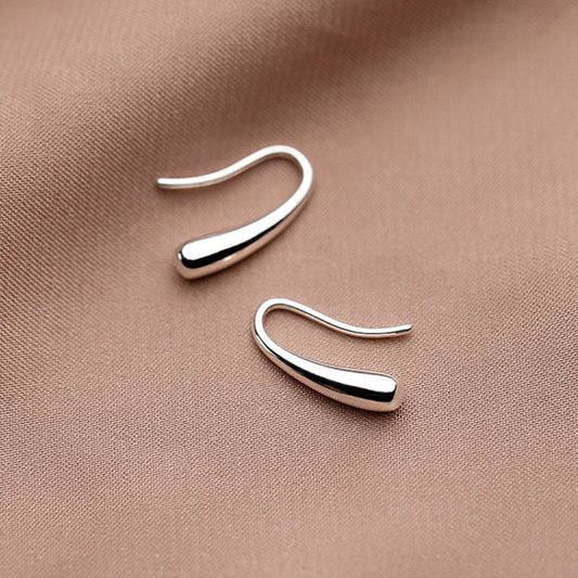 Sterling Sier Water Drop Ear Hanging Rings