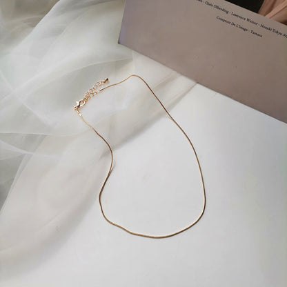 Simple Glossy Snake Chain Trendy Style Necklaces
