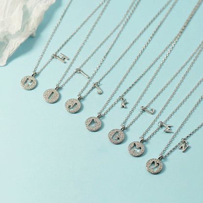 Women's Letter For Diamond Inlaid Clavicle Chain Trendy Necklaces
