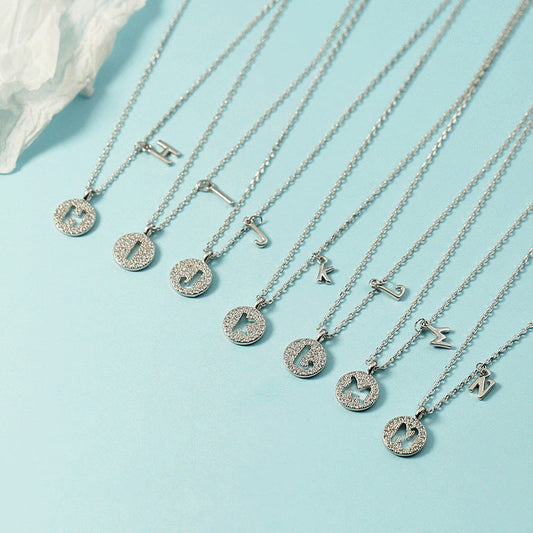 Women's Letter For Diamond Inlaid Clavicle Chain Trendy Necklaces